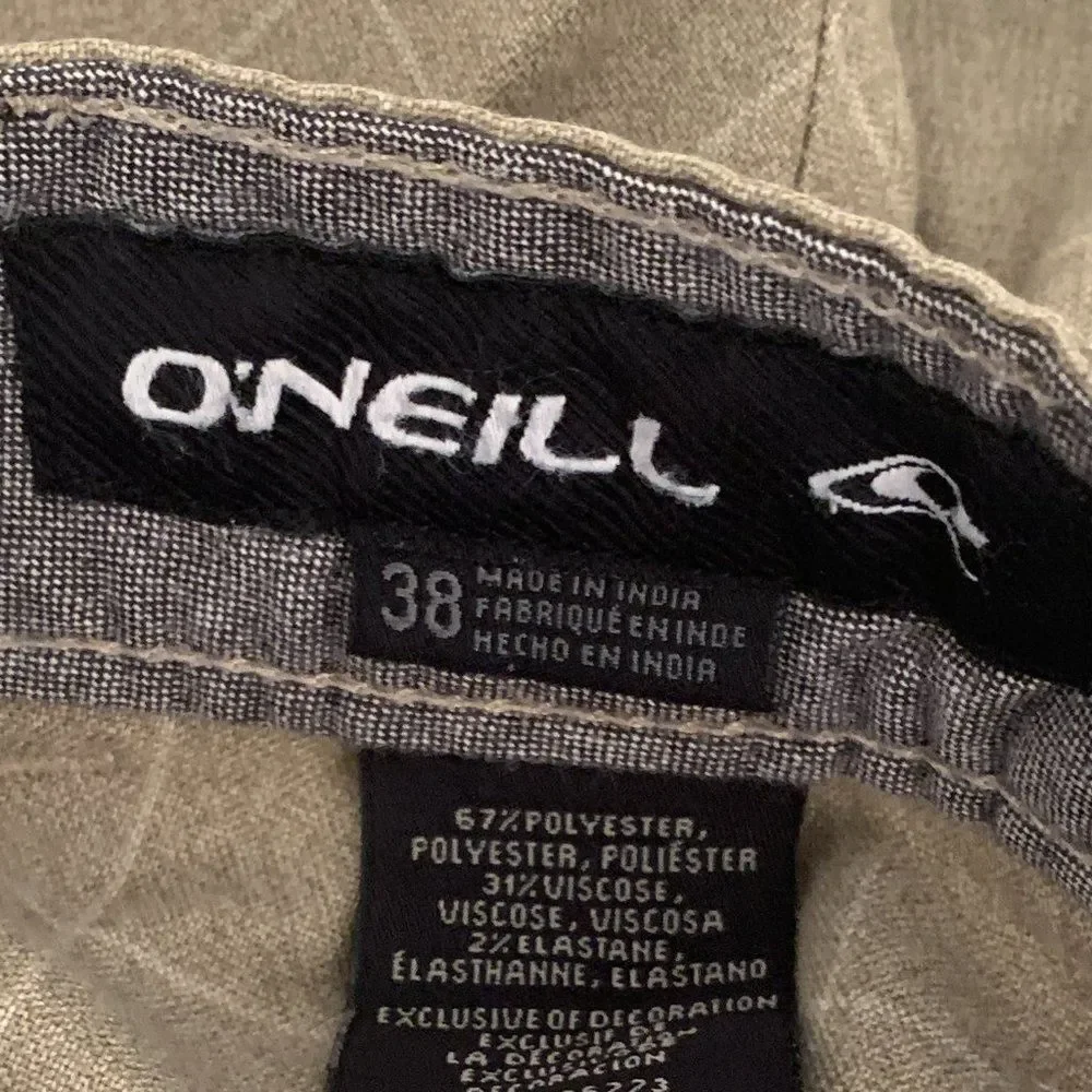 O'Neill Men's Checkered Plaid Shorts Pockets Size 38 Golfing Vacation Summer